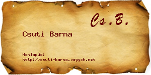 Csuti Barna névjegykártya